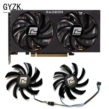 Novo para powercolor rx 5700 xt 6500xt 6600 6600xt 5700xt 6700xt lutador compétitivo verseeventilador de substituição de cartão gráfico