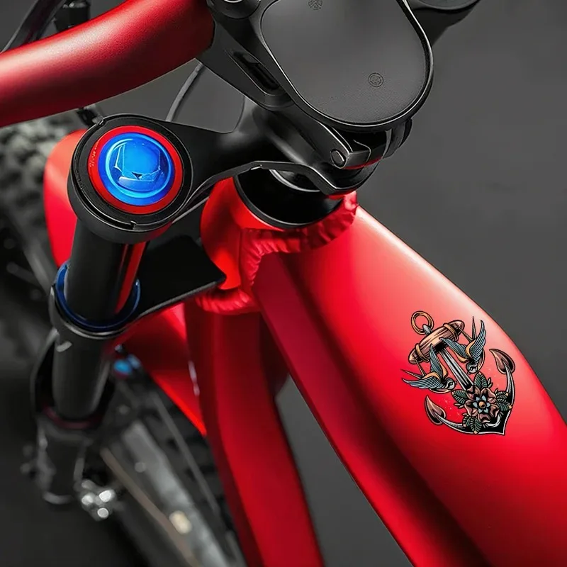 2 قطعة ملصقات دراجة الحياة لإطار الدراجة العلوي أنبوب ديكور خوذة ملصق حائط من الفينيل لملحقات الدراجة الجبلية المقاومة للماء