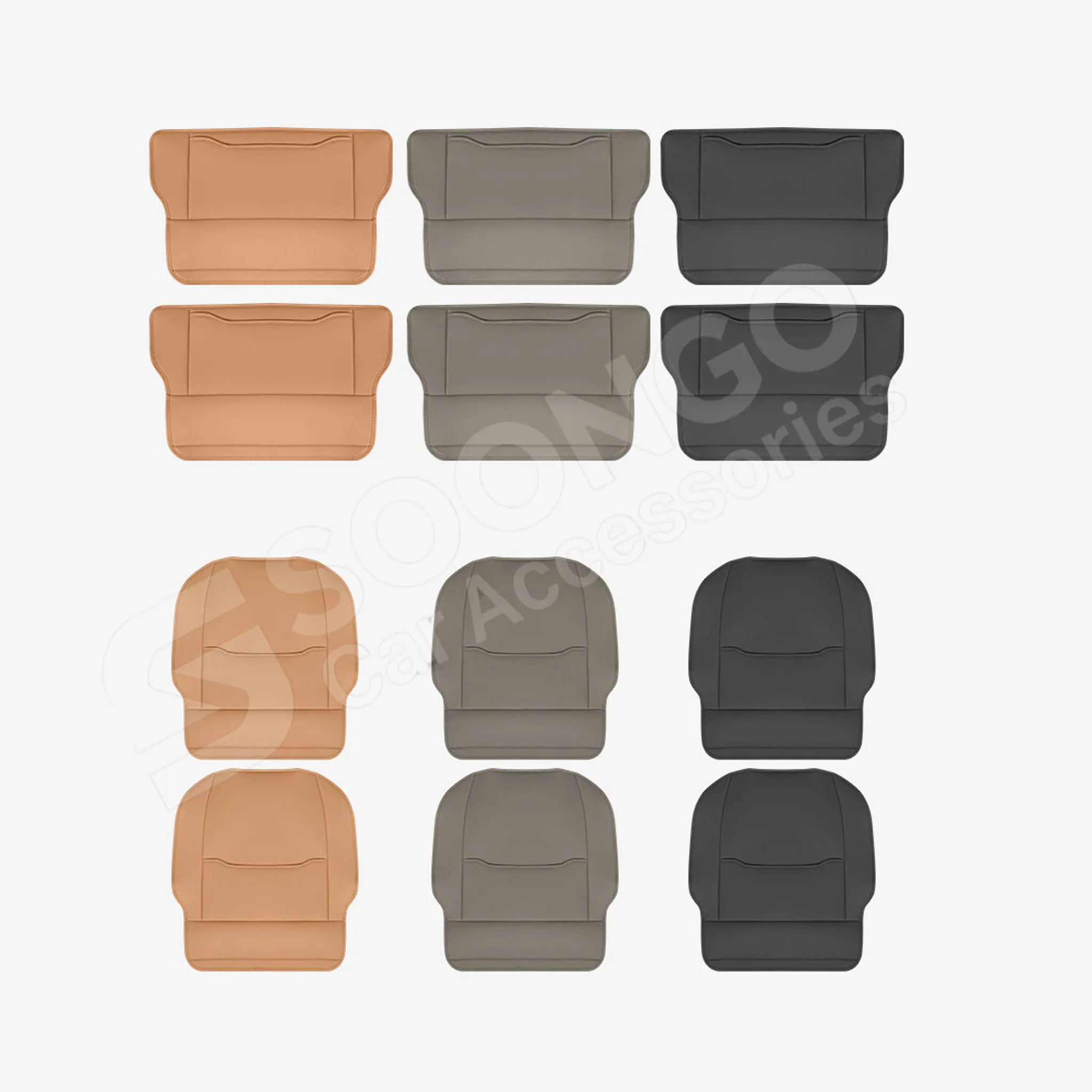 For Land Rover Defender 90/110/130 2020–2026 Car Full-Coverage Leather Seat Kick Pads Rear Seatback Protective Cover Mats