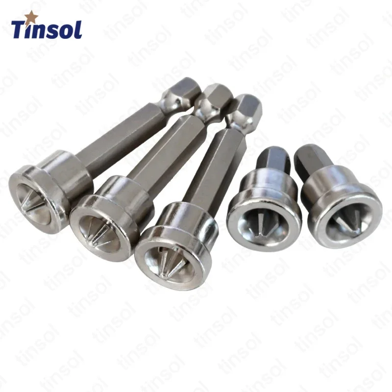 TINSOL 5/10pcs 25/50mm Drywall Screwdriver Bits Depth Stop Plasterboard 6.35mm Shank Screws Woodworking Gypsum Board Locator