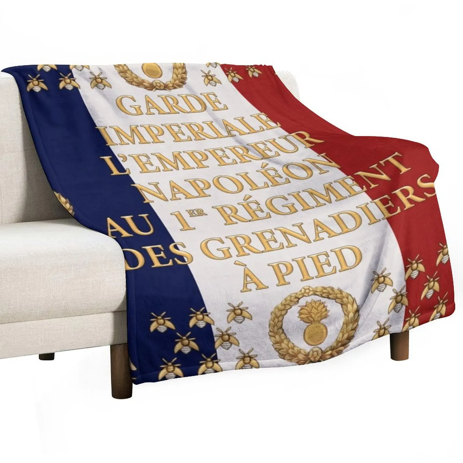 

Napoleonic French 1er Garde Imperiale flag Throw Blanket Blankets For Sofas Shaggy Plaid Giant Sofa Blankets