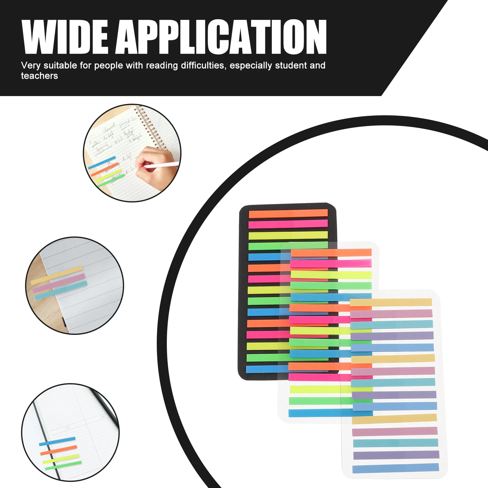 

6 Books Colored Note Reading Strips Sticky Index Tabs Office Sticky Notepads Reading Markers Ideal for Study Work