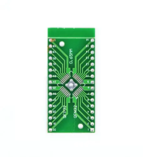 Diy conversor da placa do PWB, 10pcs, tqfp/lqfp/eqfp/qfp32, 0.8mm a mergulhar, diy