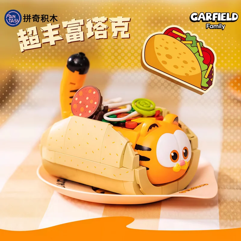 بانتاسي غارفيلد سلسلة الغذاء بناء أنيمي الكرتون تجميع نموذج سطح المكتب جمع الحلي هدية عيد الأطفال