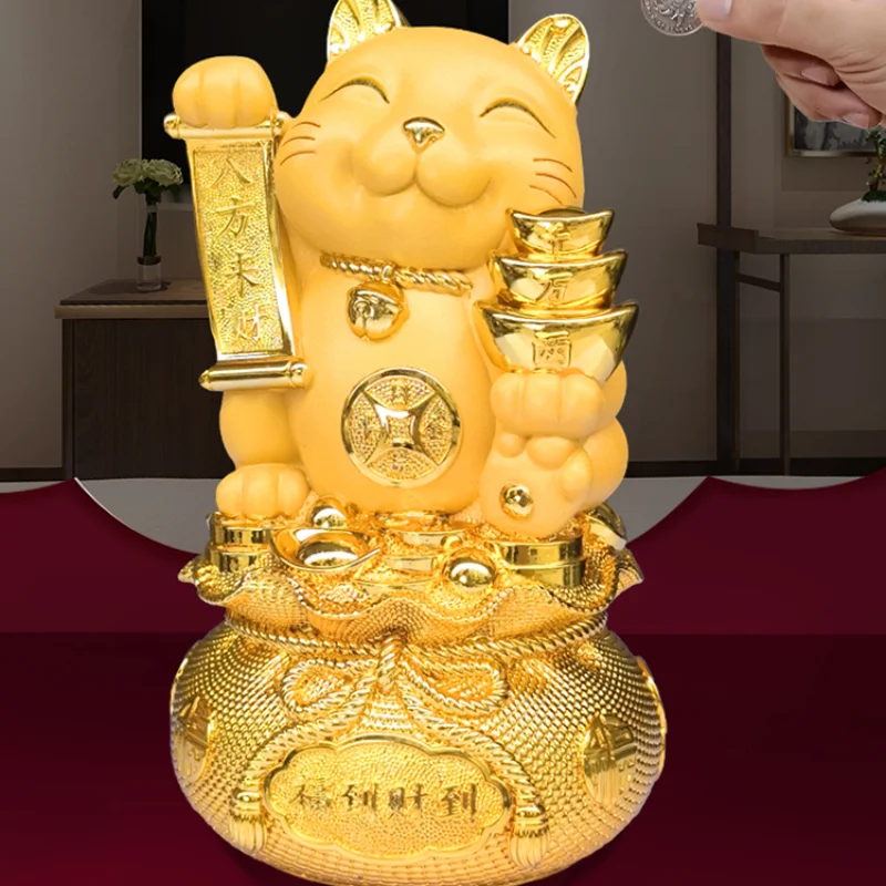 

Lucky Cat Ornament Cat Piggy Bank Living Room Wine Cabinet Decoration Living Room Home Decoration Company Store Front Desk Decor