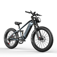 TIFGALOP Adult Electric Bike, 48V22Ah Lithium Battery, 26 Inch Mountain Off Road Bike with Thick Tyres