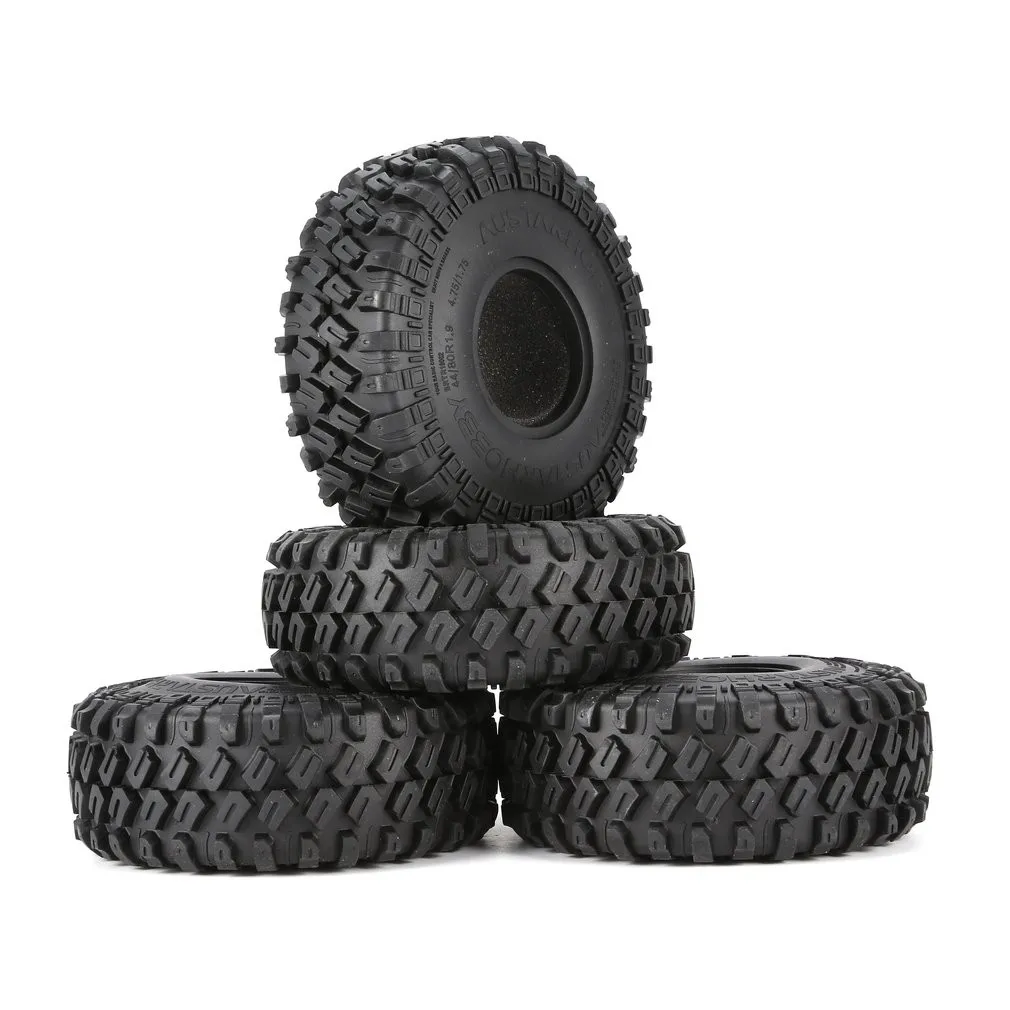 4PCS 1.9 inch Rubber Rocks Tyres Wheel Tires 100mm 105mm 115mm 120mm for 1:10 RC Rock Crawler SCX10 90046 D90 TF2 Traxxas TRX-4