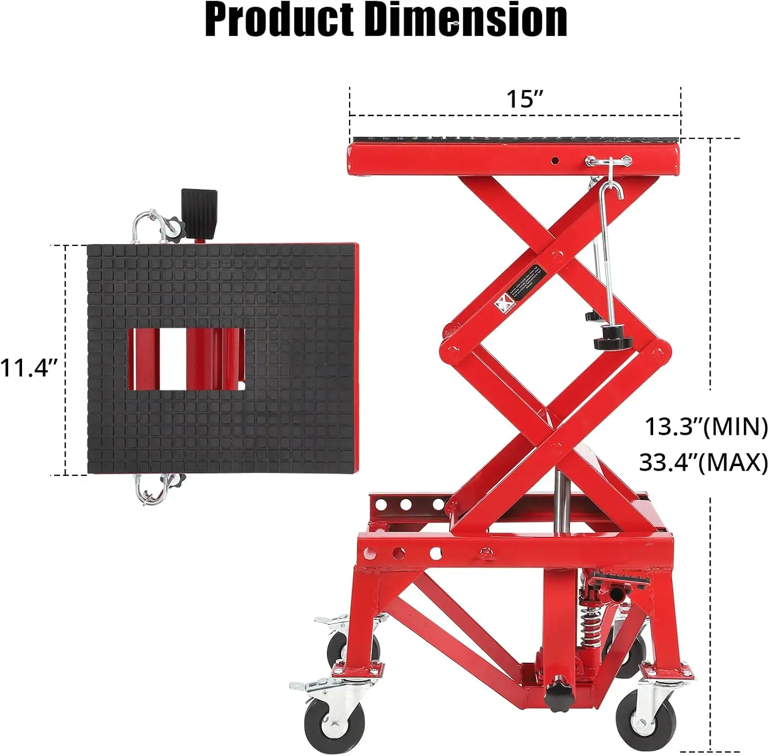 Martinetto a forbice per sollevamento moto 350LBS
