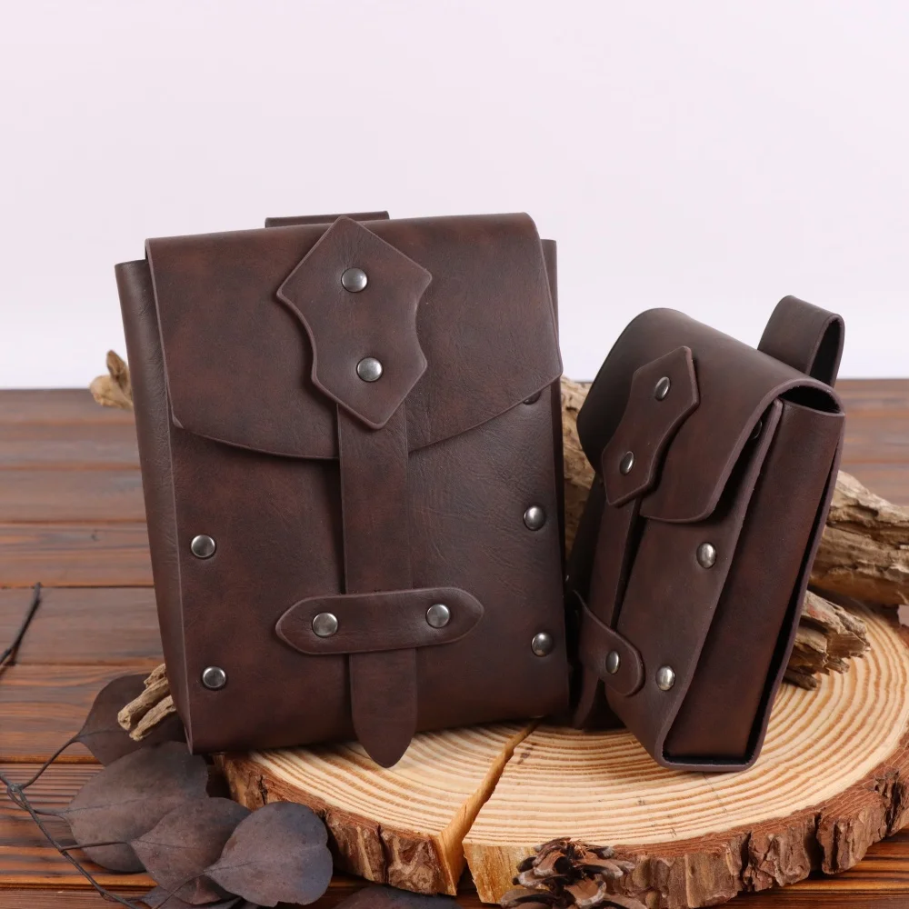 เข็มขัดหนังยุคเรอเนซองส์ยุคกลางพร้อมกระเป๋าออกแบบบุคลิกภาพขี้ขลาดสําหรับเครื่องแต่งกายฮาโลวีนเทศกาลดนตรีอุปกรณ์เสริมคอสเพลย์