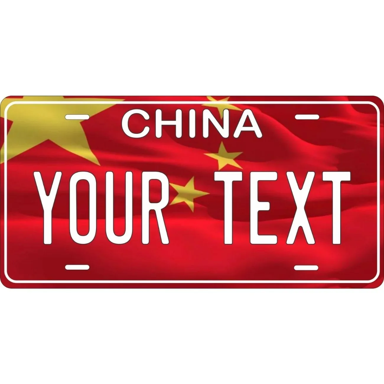 Custom Personalized Red Flag Hanging Tag Waterproof Dustproof Home Wall Decor Ornament