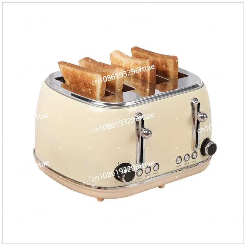 Popular Retro Four-piece Multi-functional Toaster, Small Household Appliances, Breakfast Machine, Toaster Toaster