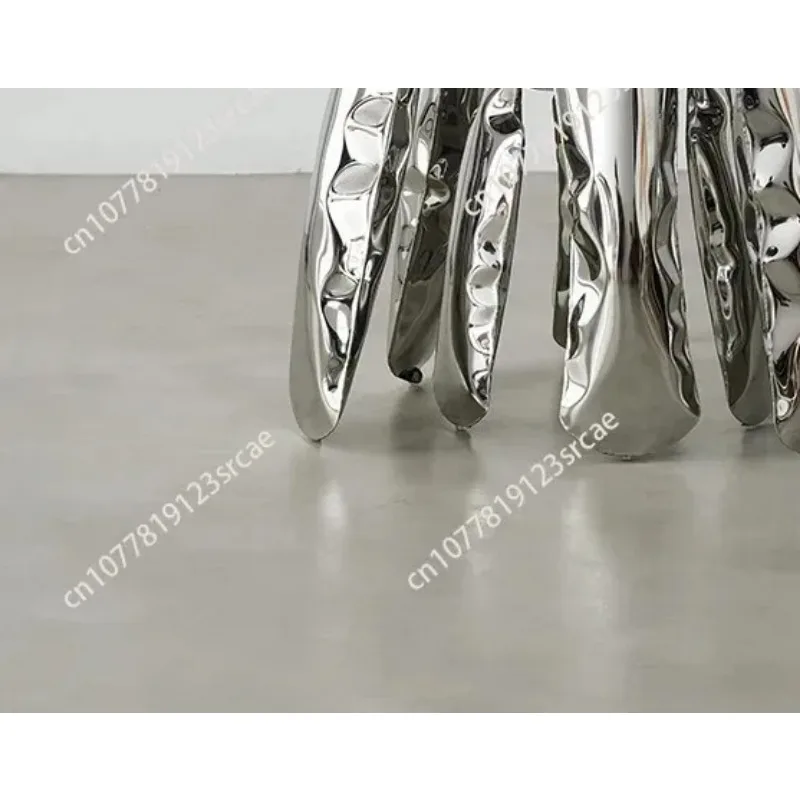 

Stainless steel balloon stool - artistic design, metal tripod shoes changing stool, home round stool stainless steel AAA
