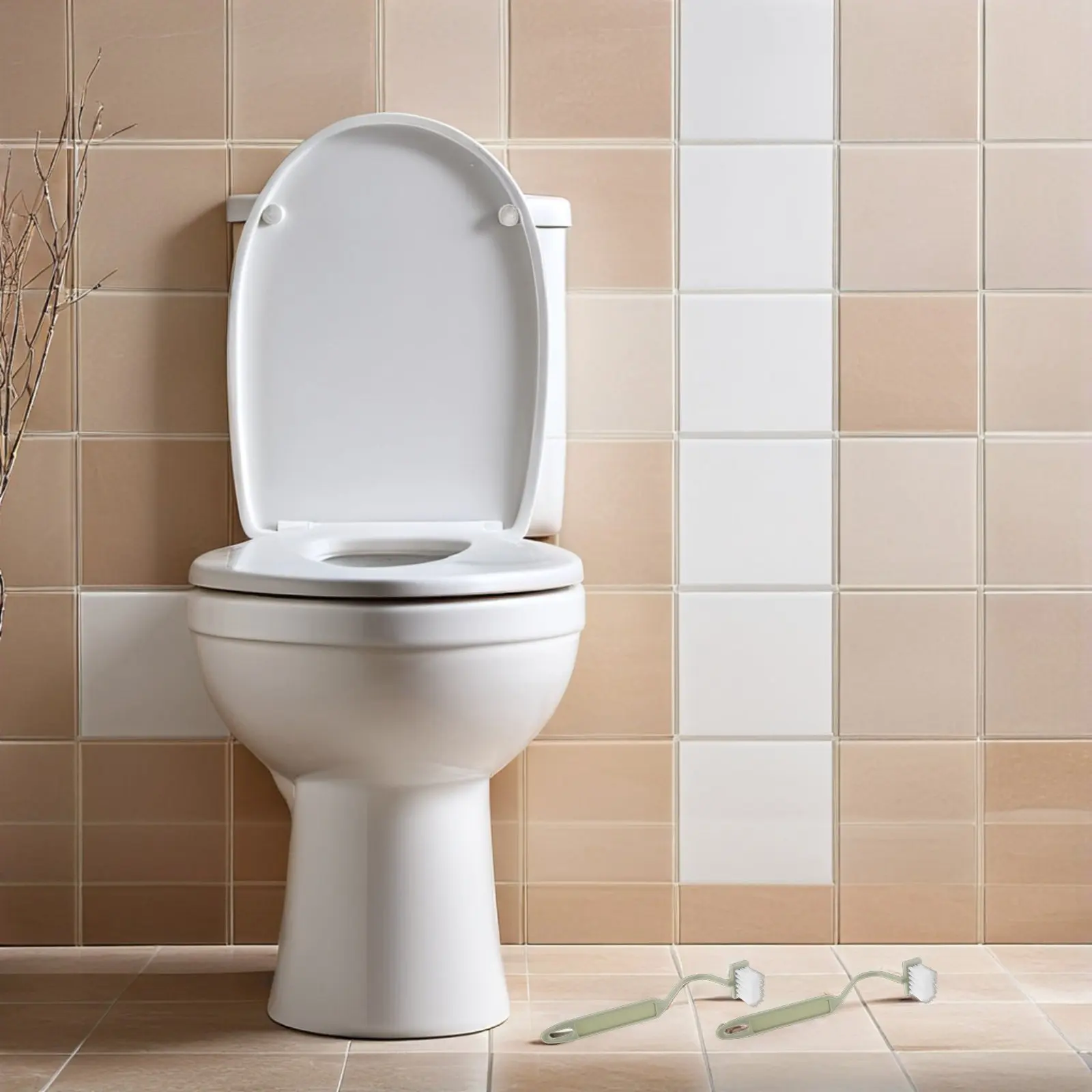 

Curved Toilet Brush Small Head S Shaped Design Ergonomic Handle Deep Cleaning Bathroom Household Kids Adults Essential
