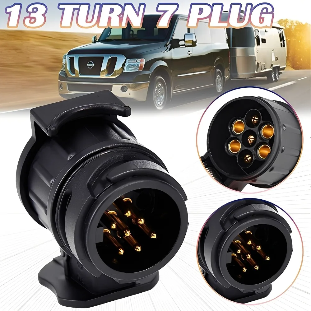 

Electrical Towing Adapter 13 Pin Male To 7 Pin Female Converter EU Standard Socket Plug for Car Trailer Caravan Truck Boat RV
