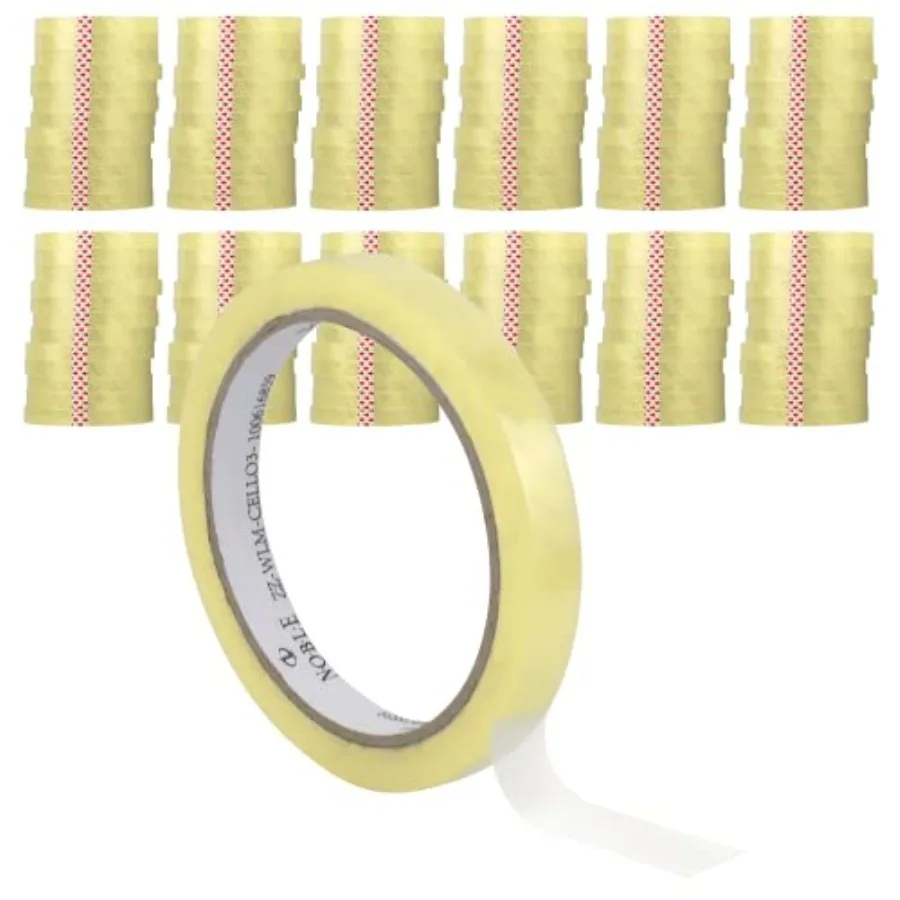

Rolls Packaging Tape - 0.5 inch x 164 feet - Total 23616 feet Transparent Tape - Fits Tape Dispenser 3 inch Core - Gift Wrap Ta