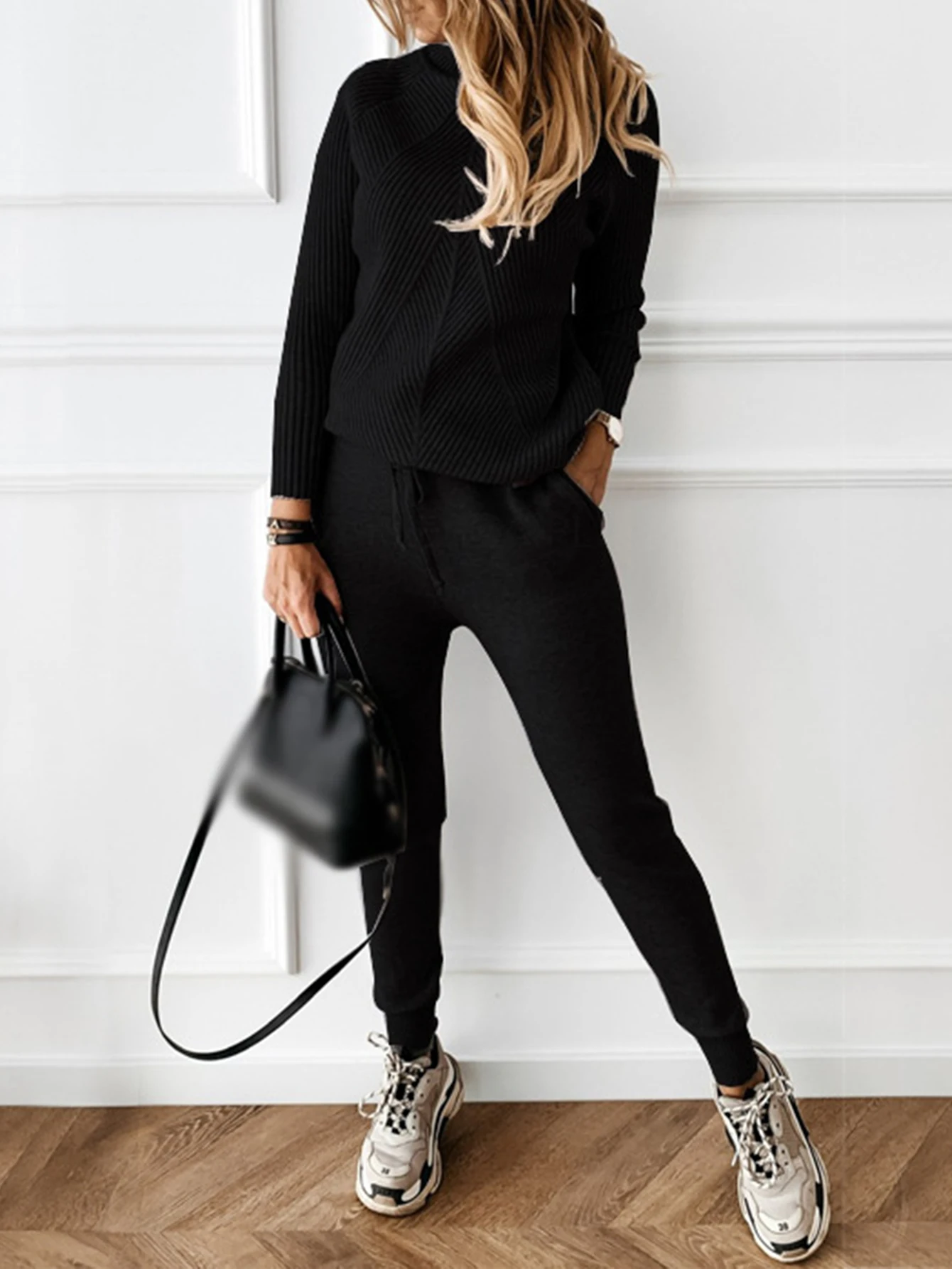 Casual Fit Suit Trousers Set No Decoration Fashionable Women's Long Pants Outfit Suitable For Various Occasions