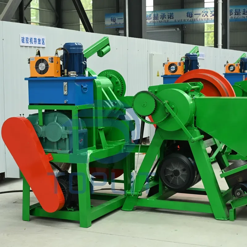 Granuladora de cable de cobre Semi-Automatic Tire Cutter with Engine & Pump High Efficiency Rubber Strip & Block Production