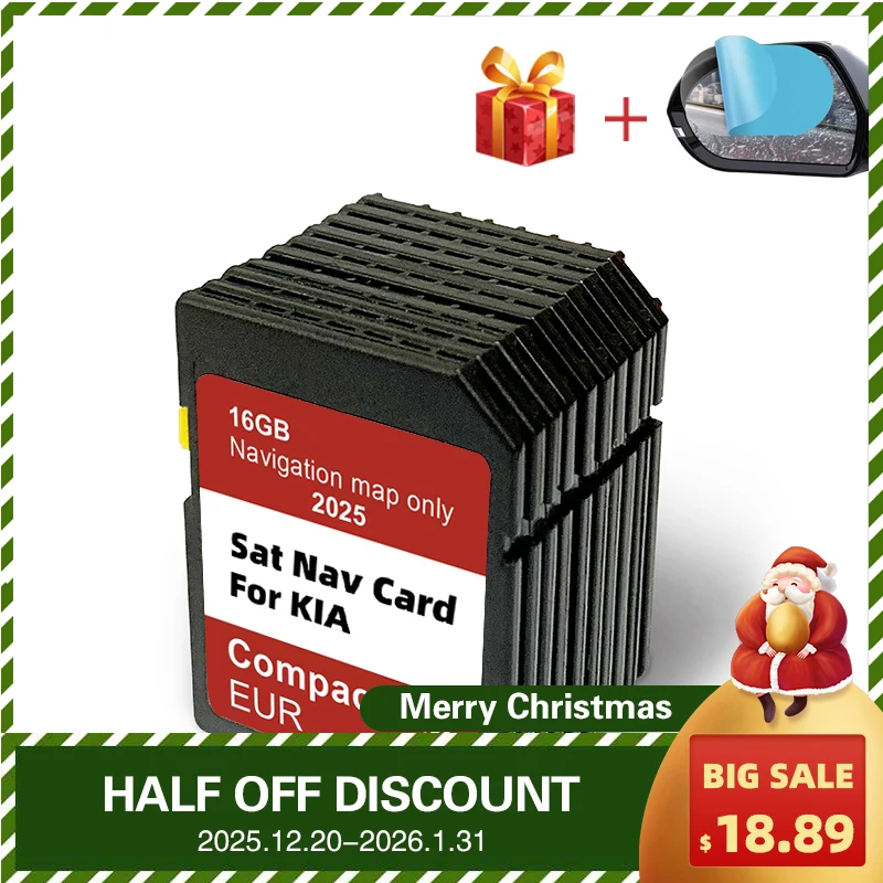 

Sat Nav 16GB SD Card Update Maps EU RU UK GPS Navigation 2025 for KIA Compact 2.X Venga/Ceed/Sportage/Rio/Picanto/Optima/Sorento