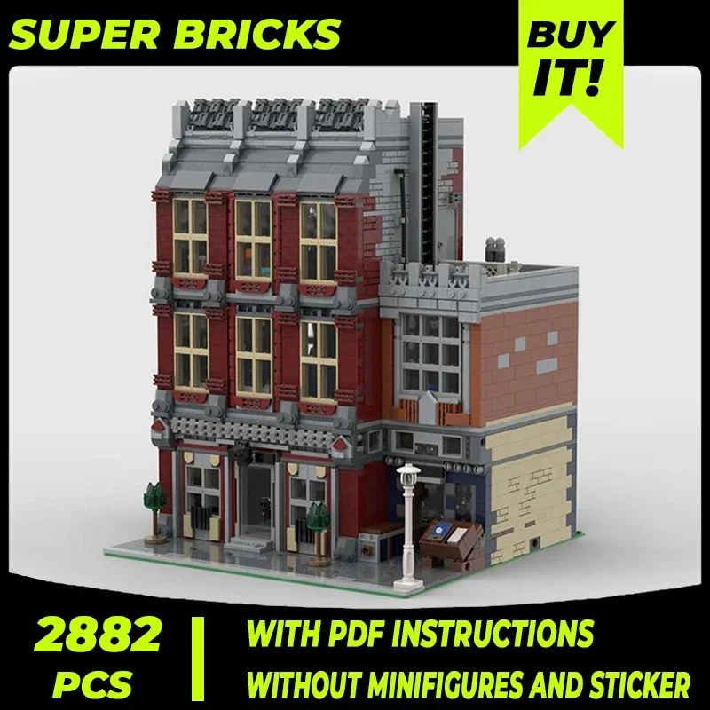 

City Street View Model Moc Building Bricks Town Cat Cafe Technology Modular Blocks Gifts Christmas Toys DIY Sets Assembly