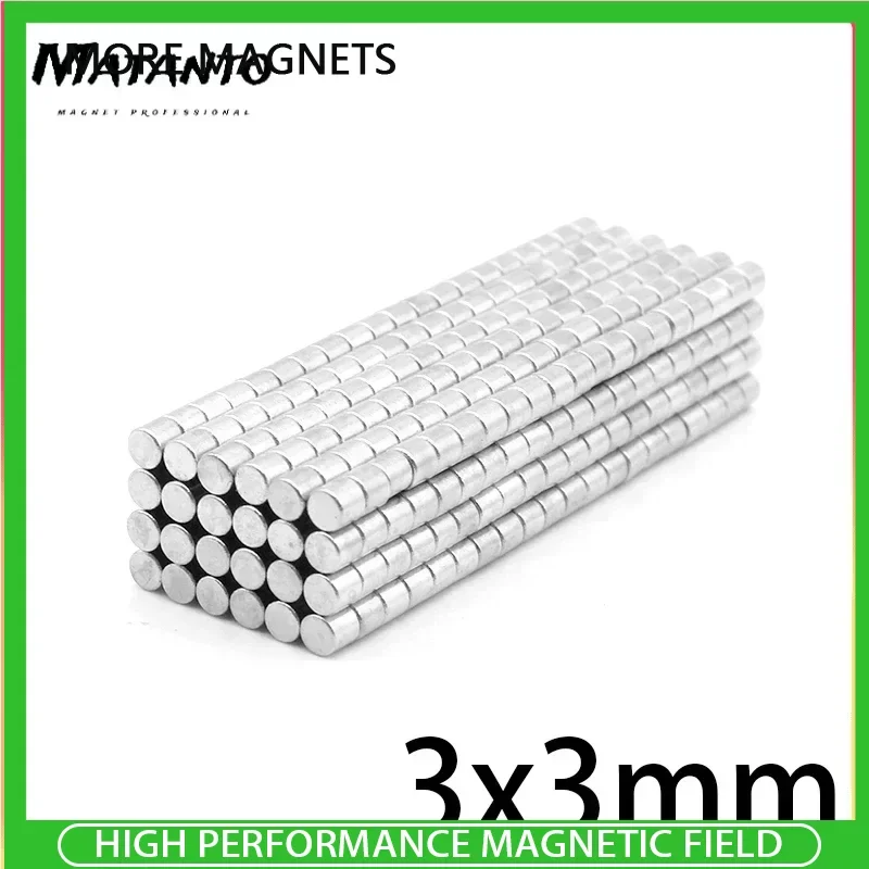 

100/200/500/1000PCS 3x3mm Mini Small Disc Search Magnet Magnets Round Neodymium Permanent Strong Magnets For Refrigerator