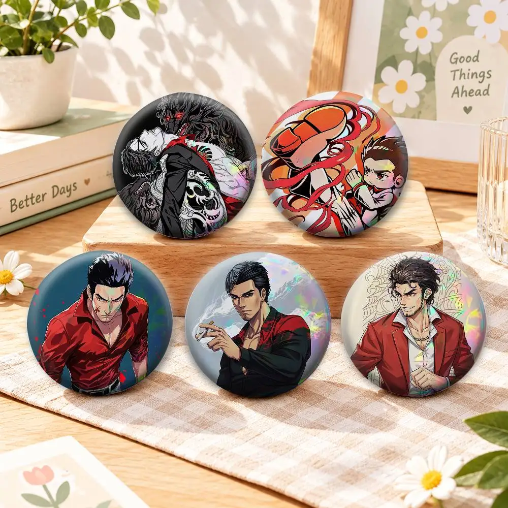 Dragon of Dojima K-kiryu Badges Creative Tinplate Button PinsBrooch Badge Clothes Backpack