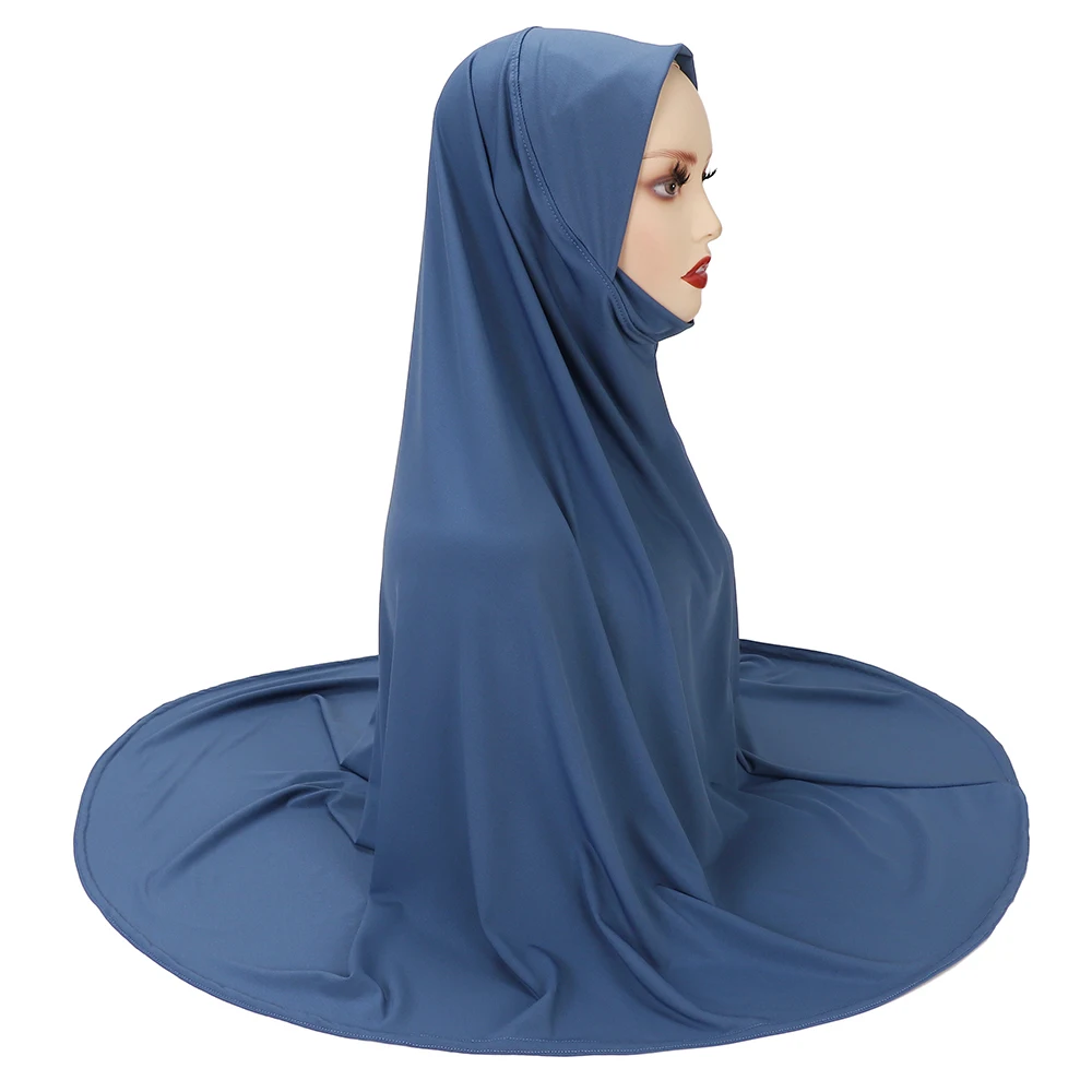 Groot formaat klaar om moslim hijab XL maat Jersey Instant hijab sjaal lichte tulband Maleisische sjaal leverancier te dragen - afbeelding 1
