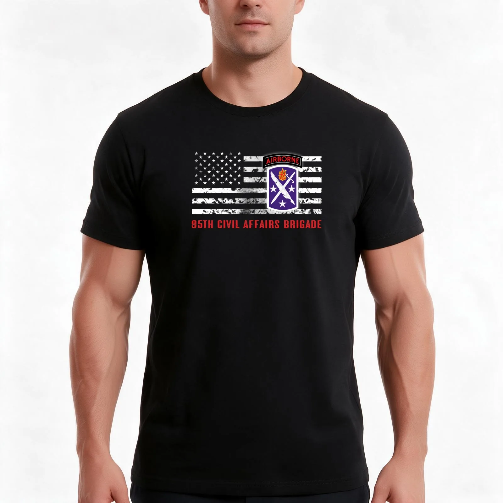 95th Civil Affairs Brigade T-Shirt Summer Casual Cotton Tee Oversized Streetwear Tops Vintage Graphic Print Unisex Men Women