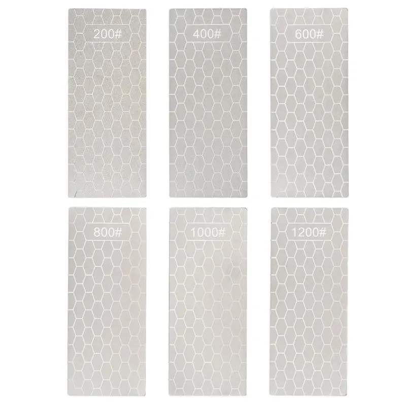[NEW!A08R】 Diamond Whetstone Set With Honeycomb Surface Plates, Sharpening Discs In Coarse To Fine 200/400/600/800/1000/1200 Gri