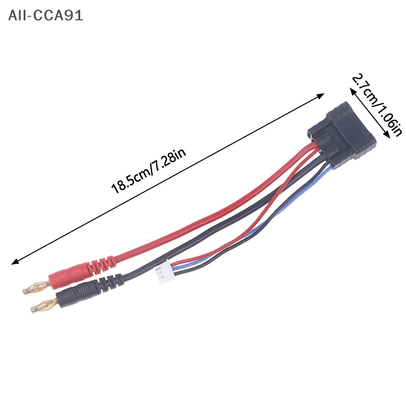 HMA76-TRX ID ذكر متوافق شاحن الرصاص 4S/3S/2S يبو بطارية الرصاص موصل كابل شحن إلى 4 مللي متر الموز لسيارة TRX RC