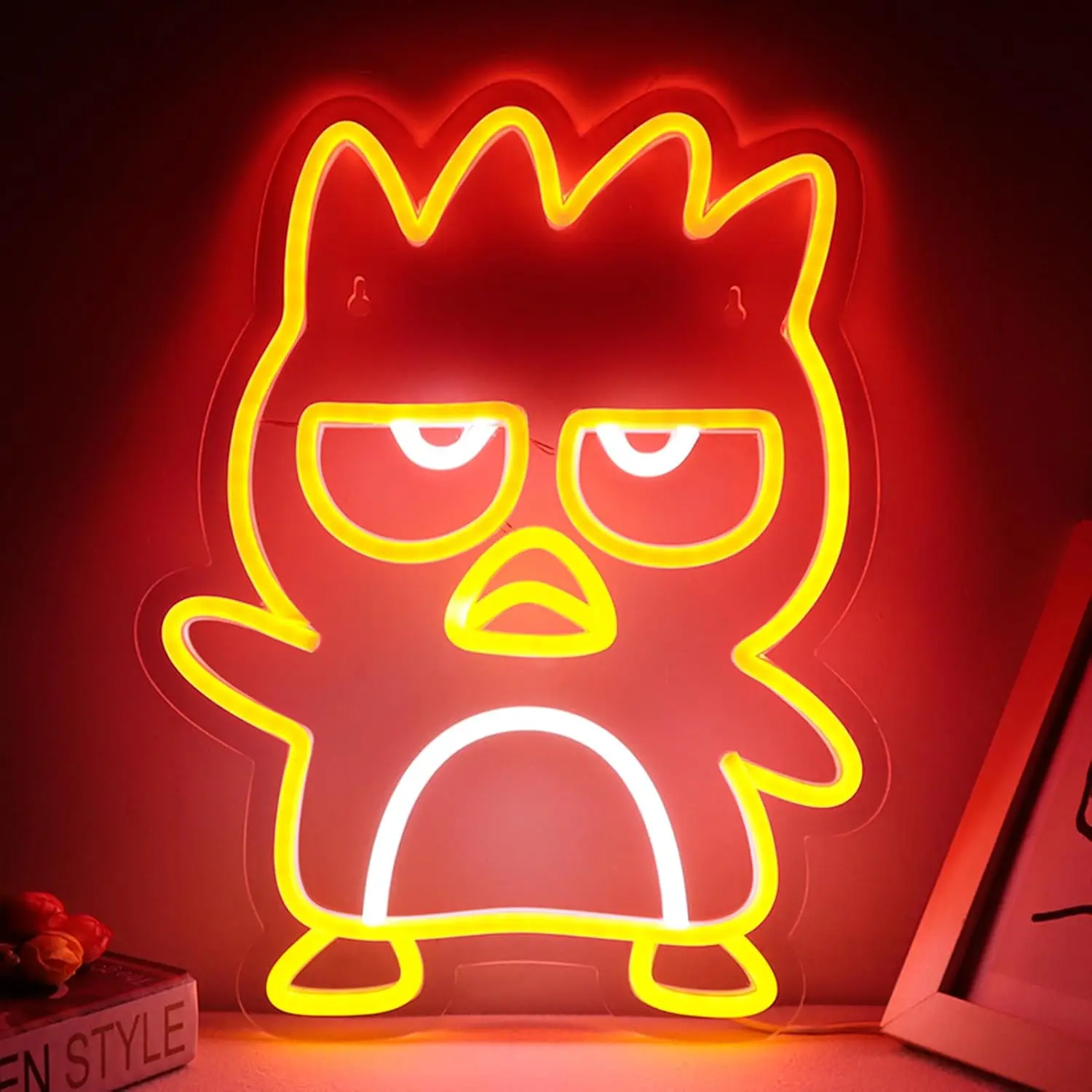 Anime Cool Penguin Neon Sign USB Powered LED Neon Light for Children's Room Home Class Room Dorm Gaming Room Wall Decor Kid Gift