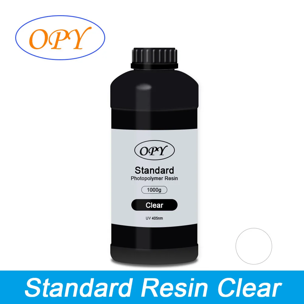 

Opy Standard Rigid Uv Resin 405Nm 1Kg Liquid Lcd Dlp 3D Print Photopolymer Material White Black Grey Clear Tough Uv-Curing Resin