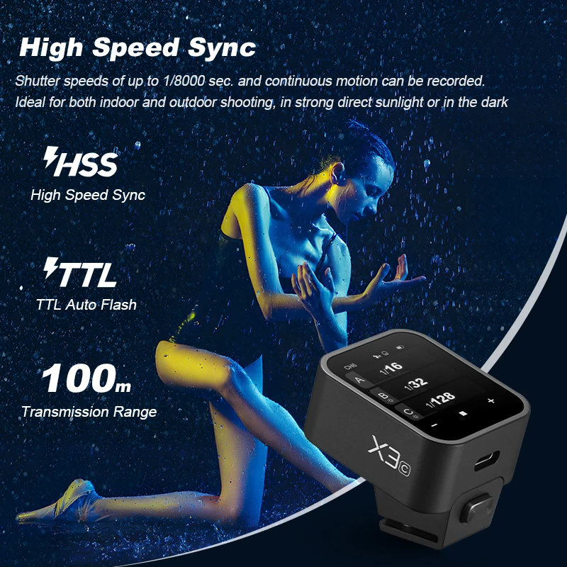 Godox X3 Flash Trigger C/N/S/F/O ไร้สายกะพริบ Trigger TTL HSS Touch Screen เครื่องส่งสัญญาณสําหรับ Canon Nikon Sony Fuji Olympus