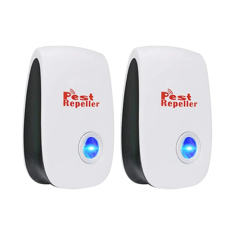 Ultrasonic Pest Repeller EU Plug Insects Electronic Pest Repellent 360° Indoor Efficient Controls Spiders Repeller For Home