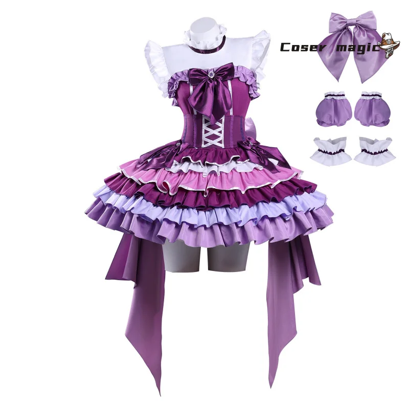 

Akemi Homura Cosplay Costume Anime Puella Magi Madoka Magica Uniform Halloween Party for Women Men Carnival Props