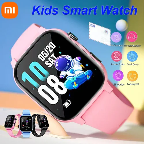 Reloj inteligente Xiaomi para niños, ubicación GPS, videollamada, tarjeta SIM, 5G, reloj inteligente para niños, cámara SOS, reloj mejorado resistente al agua para niños y niñas