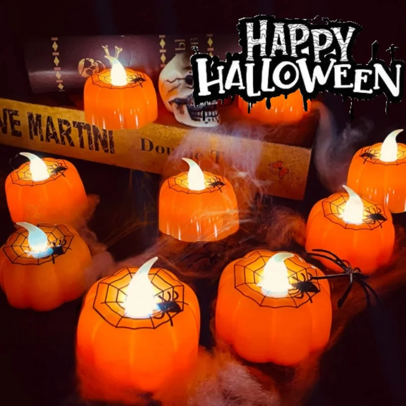 Halloween Decorative LED Halloween Candle Light Decoration Halloween Pumpkin Lights Indoor Home Decor Party Supplies