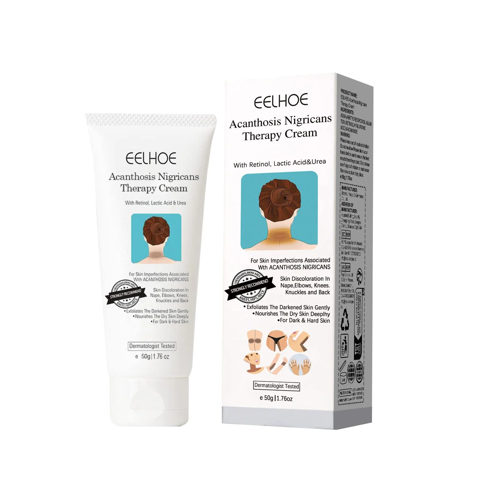 EELHOE Acanthosis Nigricans Therapy Cream Neck Arm Knee Joint Underarm Brightening Body Care Products Acantosis Nigricans Cream