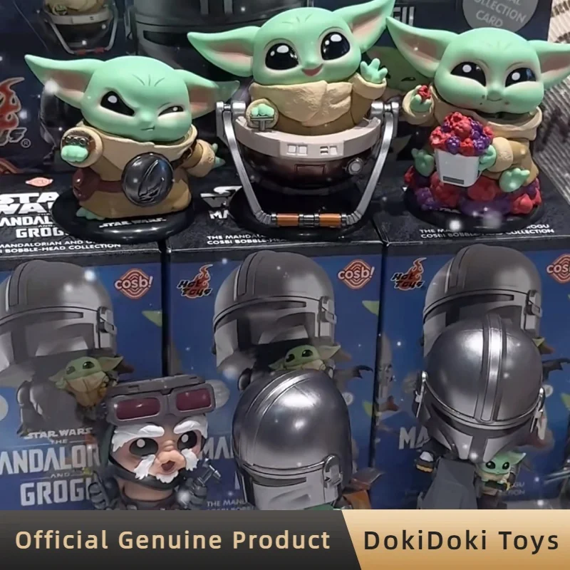 Caja Sorpresa Original de Star Wars, Serie Mandalorian y Gugu, Figuras Miniatura Cosbi, Adornos de Escritorio, Juguetes Coleccionables, Regalos