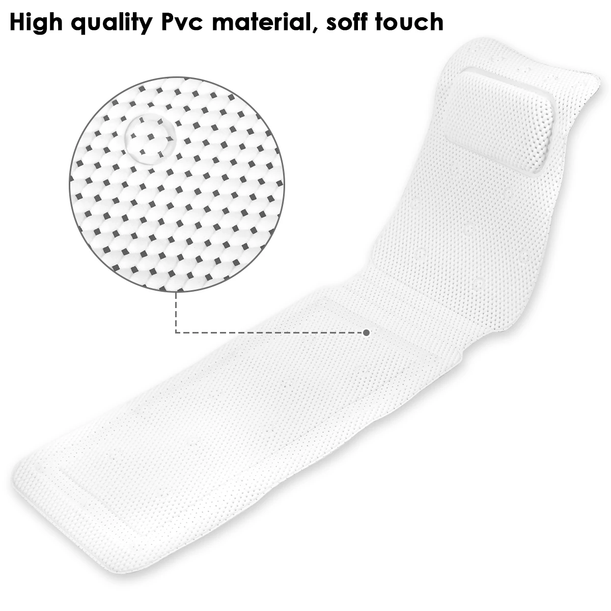 1Pc Extra Long Full Body Bath Mat Massage Cushion for Head and Neck Rest Bathtub Pillows Spa Bath Mattress Cushion Bathtub Mat