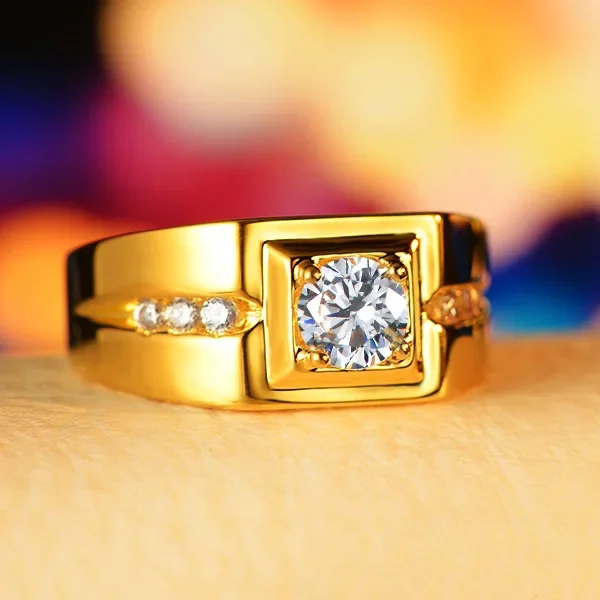S925 Silver Ring for Men New Arrival Domineering Style Inlaid Shiny Diamond 925 Pure Silver Male Ring Fine Jewelry Gift