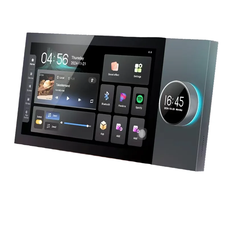 10 "TUYA نظام الصوت المنزلي الذكي بوابة زيجبي 2 منطقة الصوت في الجدار مكبر للصوت واي فاي بلوتوث مشغل موسيقى لوحة التحكم الصوتي