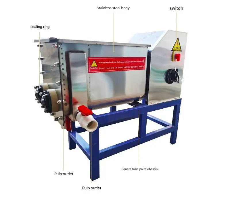 Full-Automatic Commercial Gluten Washer Double Spiral Batter Seitan Making Machine Bread Corn Pizza Dough Kneading Flour Mill