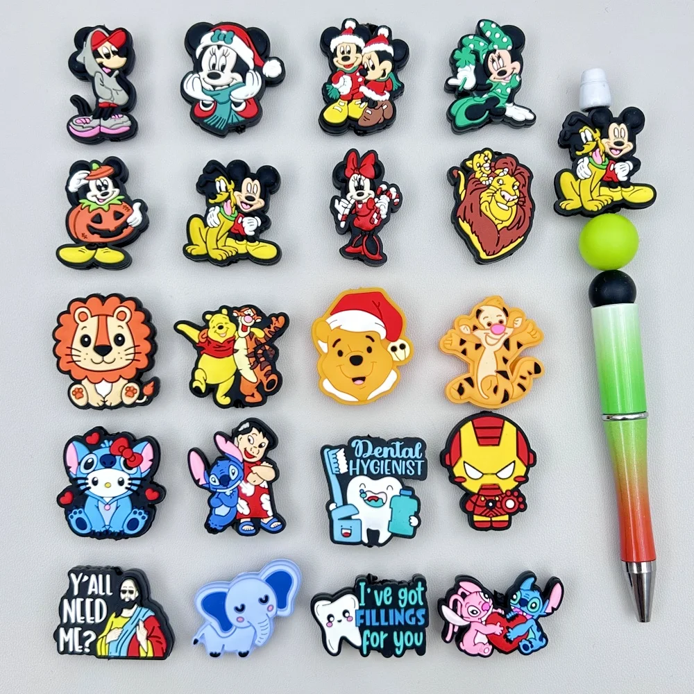 10PC DIY Cartoon Mini Silicone Beads Nipple Chain Bead Pen Bead  Jewelry Accessories Focal Bead Food Grade Silicon For Baby Toys