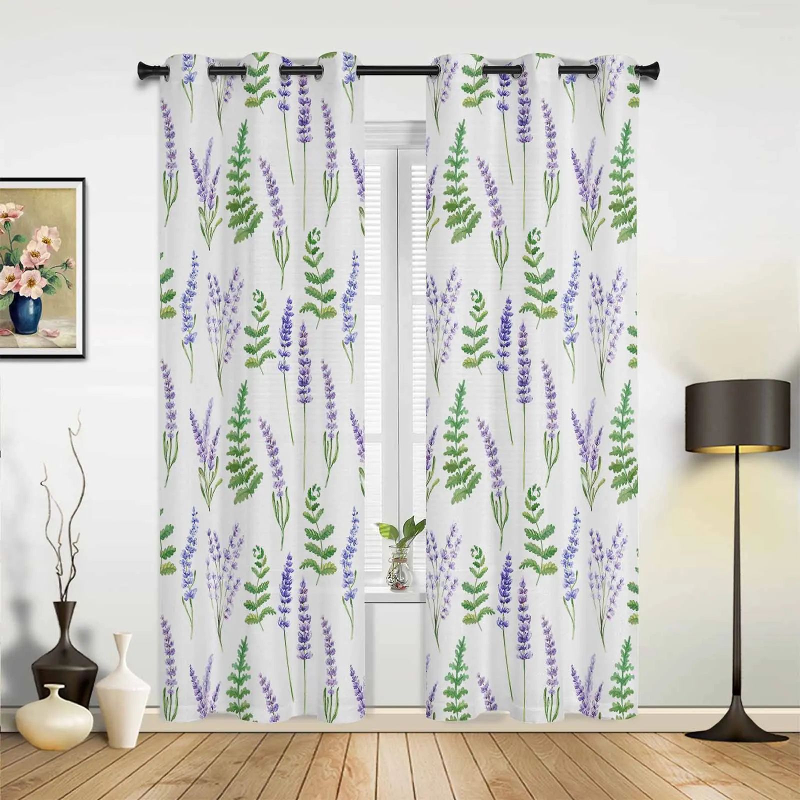 Lavender Texture Window Curtains for Living Room Luxury Bedroom Curtains Coffee Dining Room Drapes