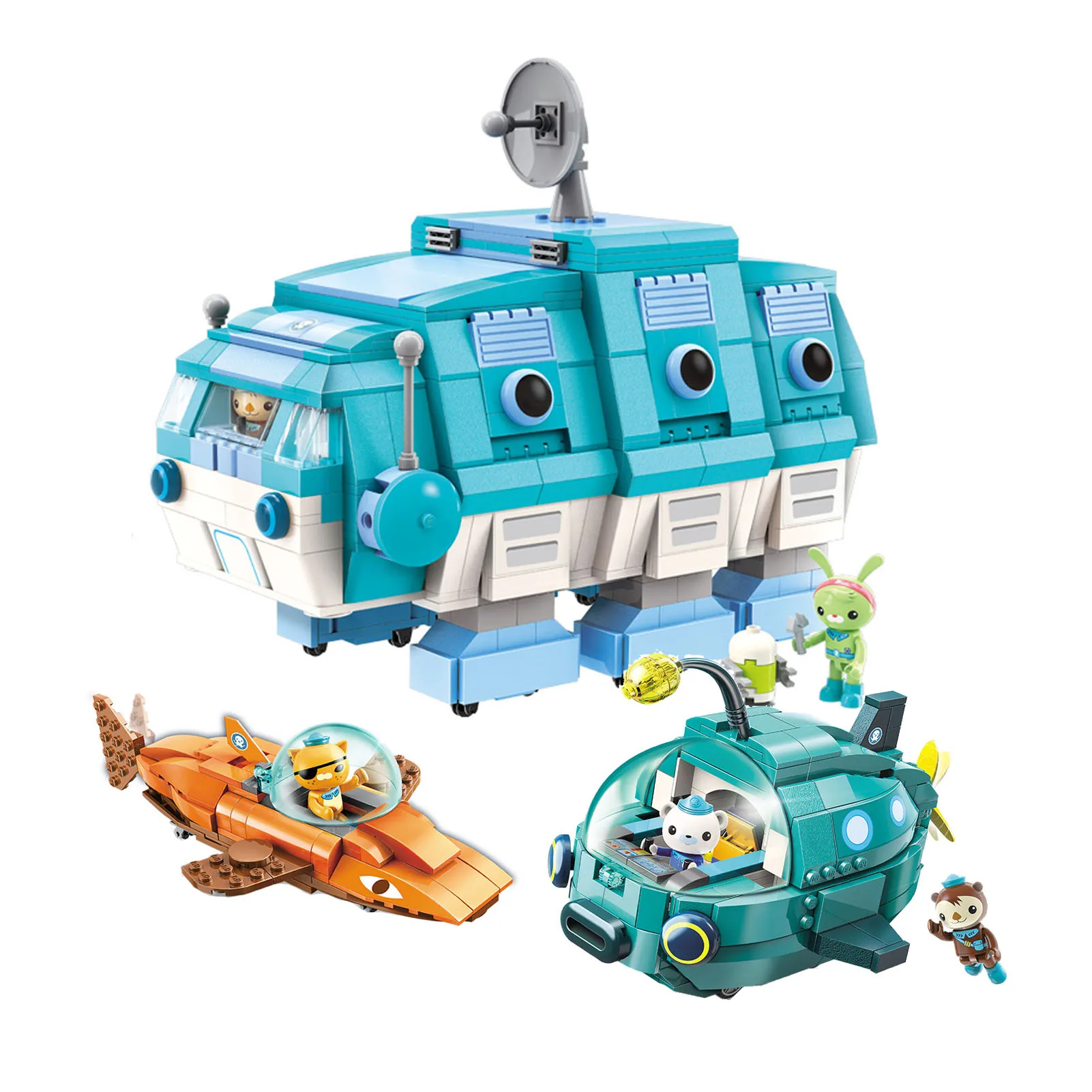 Фото 13 наборов конструкторов Octonauts: транспортные средства GUP-X, GUP-W, GUP-I, фигурки Барнэклса и Квази, игрушки для приключений в океане, подарок для детей