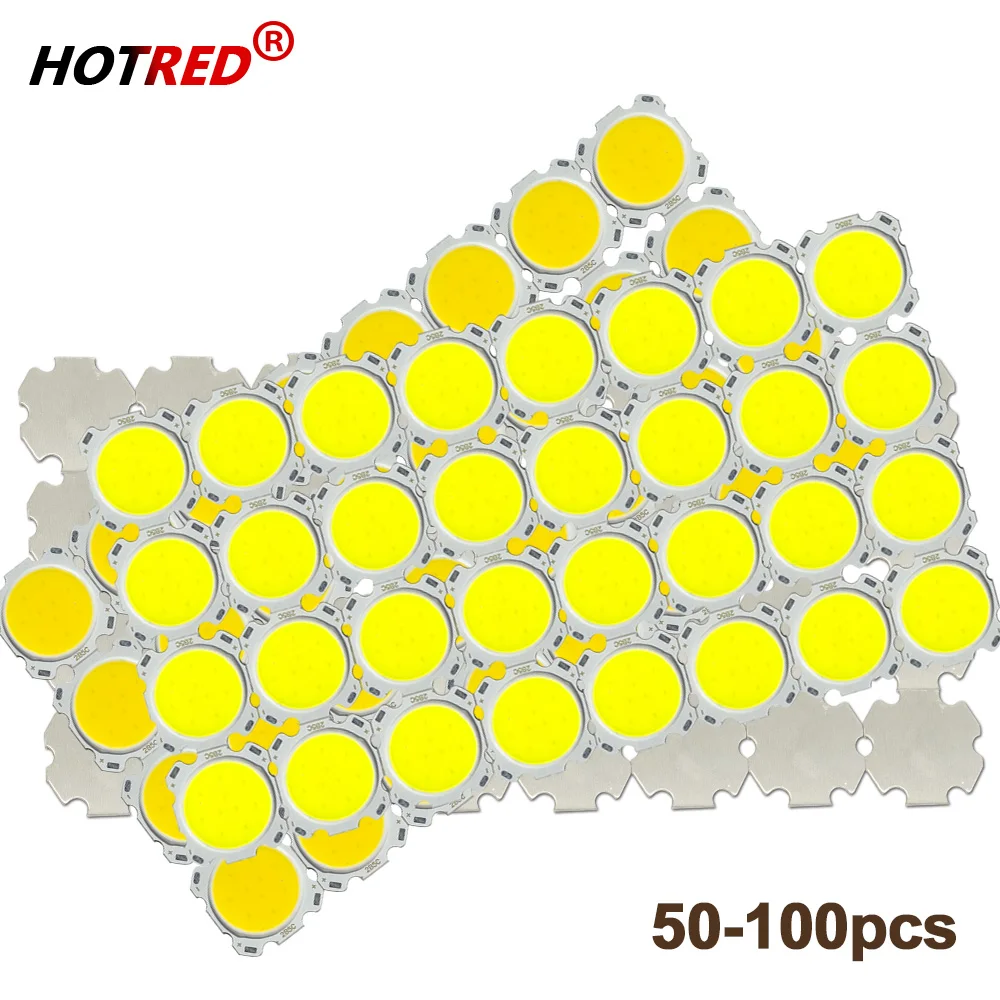 50-100pcs COB LED 3W 5W 7W 10W 12W 15W 18W 30W 36W Neutral Warm White 13mm 20mm 28mm1919 Chips Bead Lamp SpotLight Downlight DIY