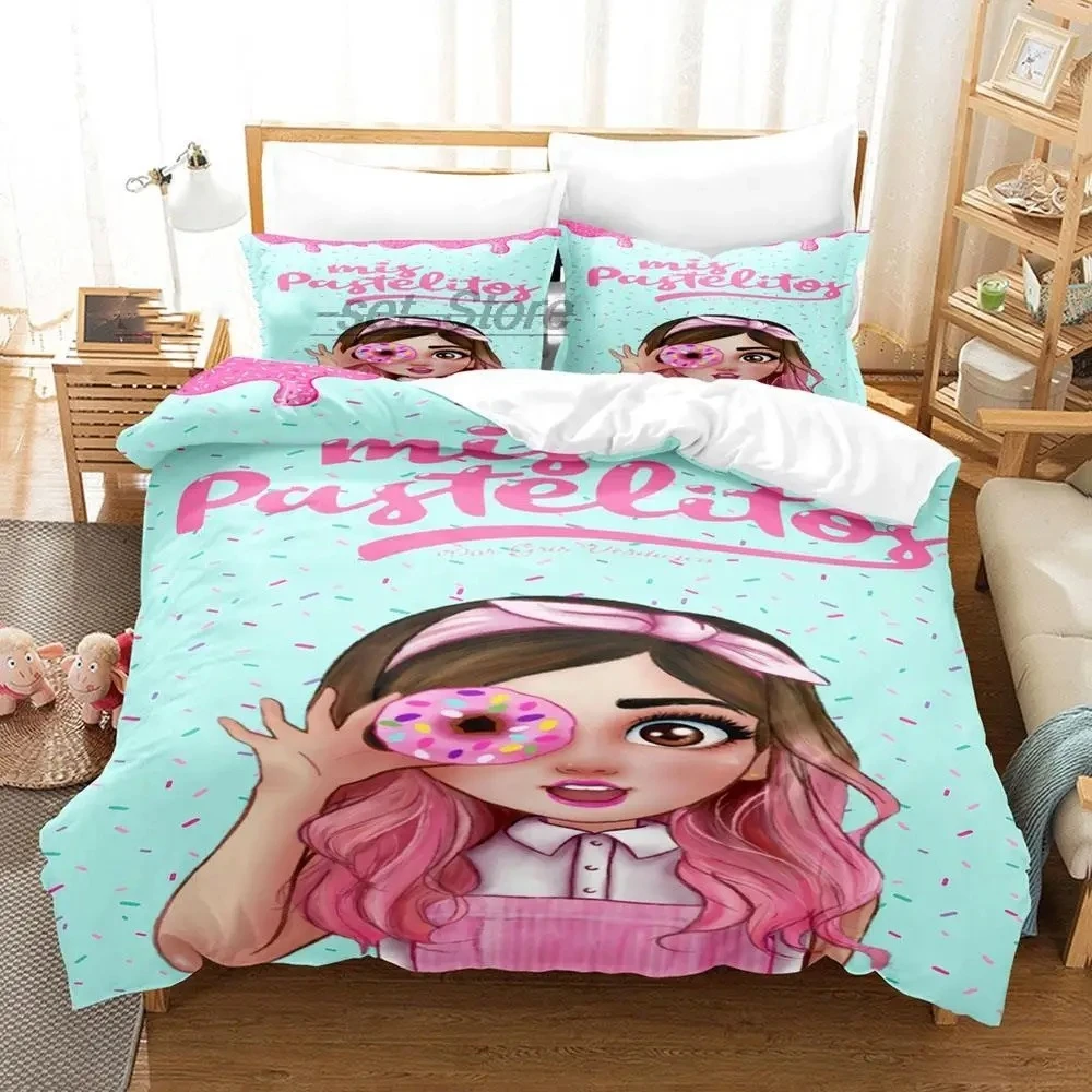 

Mis Pastelitos Bedding Set Single Twin Full Queen King Size Bed Set Aldult Kid Bedroom Duvetcover Sets 3D Anime bed sheet set