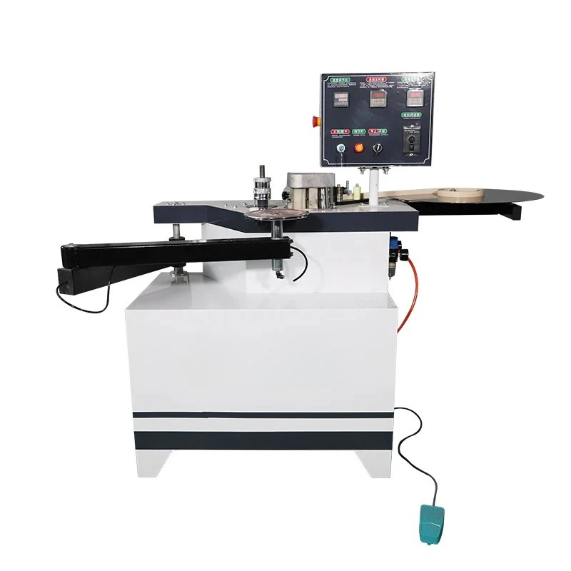 Woodworking Edge Bander Curve Line Straight Edge Banding Machine With Swing Arm Double Sided Glue Speed