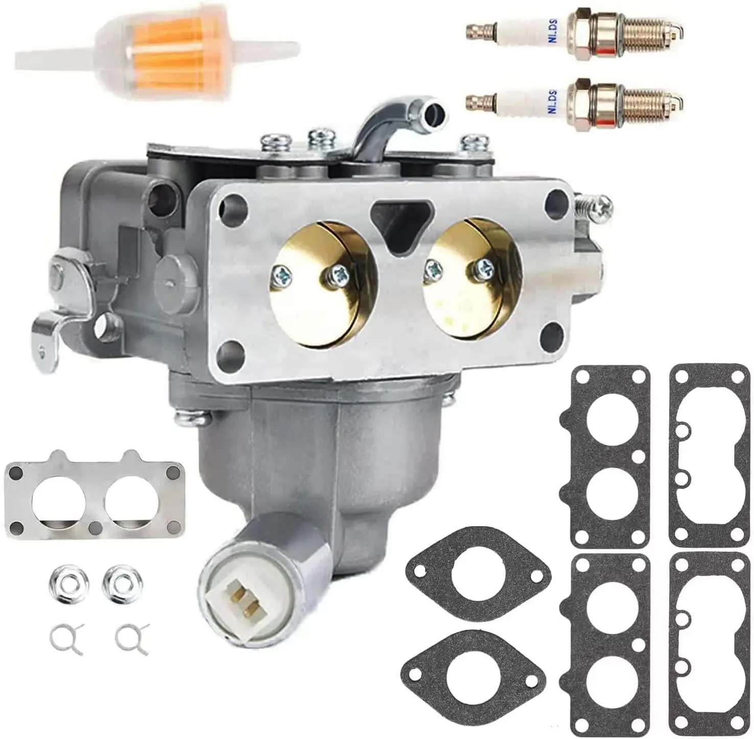 791230 Carburetor for B&S V-Twin 4 Cycle 20Hp 21Hp 22Hp 23Hp 24Hp 25Hp with Gasket & Carbon Dirt Jet Cleaner Tool Kit Vertical E