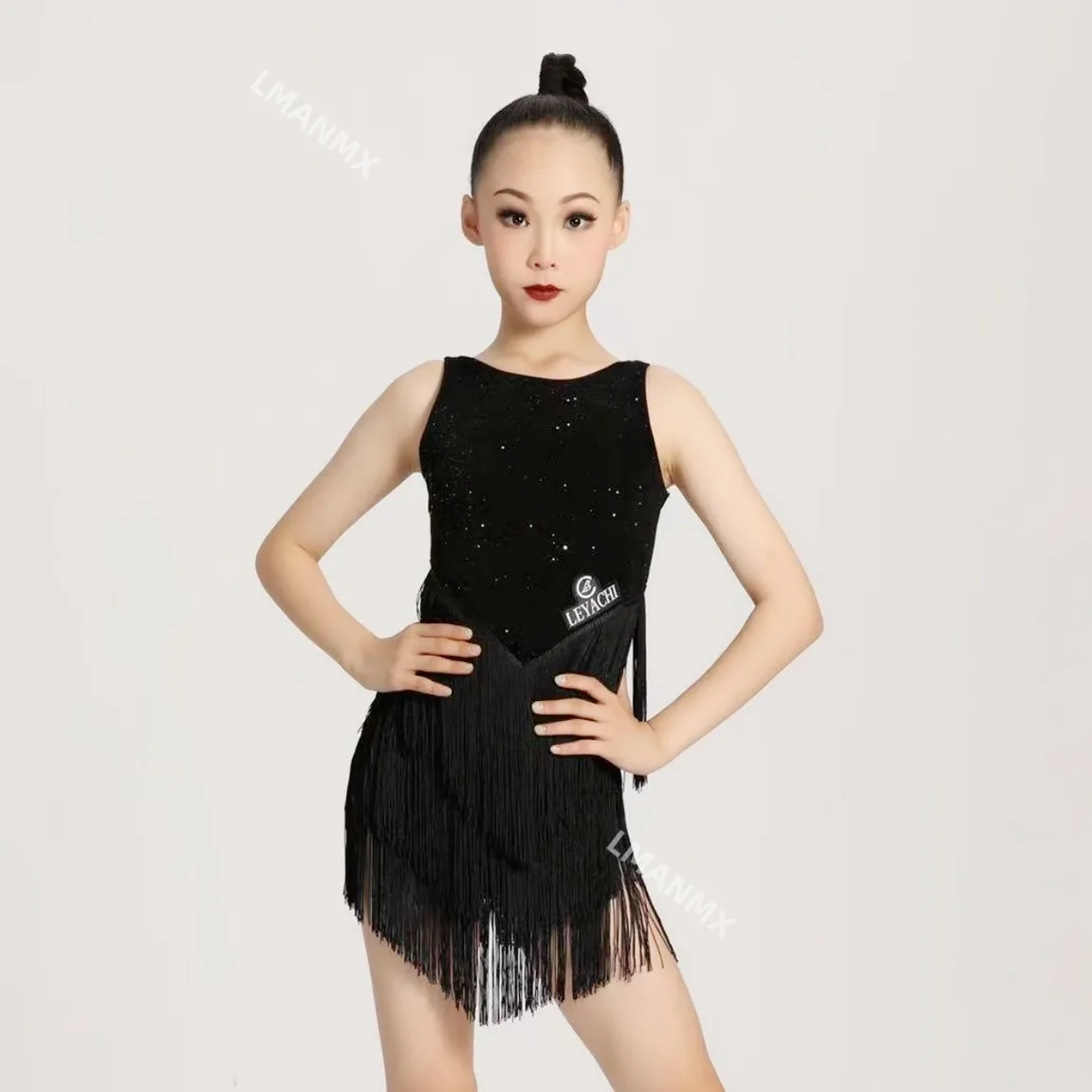 Children's Latin Dance Dress, Girls' 2024 Summer New Practice Dress, Advanced Performance Dress